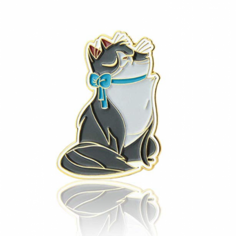 Grey Cat Lapel Pin