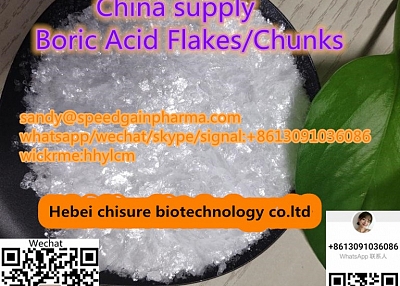 China supply Boric Acid flakes/chunks 1113-50-1,whatsapp:+8613091036086