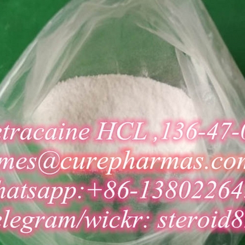 Tetracaine CAS 94-24-6 Local anesthetic raw powder Tetracaine hcl CAS.136-47-0 for Anti-Paining