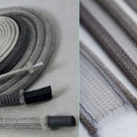 Knitted EMI shielding tapes