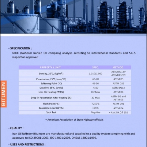 Penetration Grade Petroleum Bitumen (Vg30)