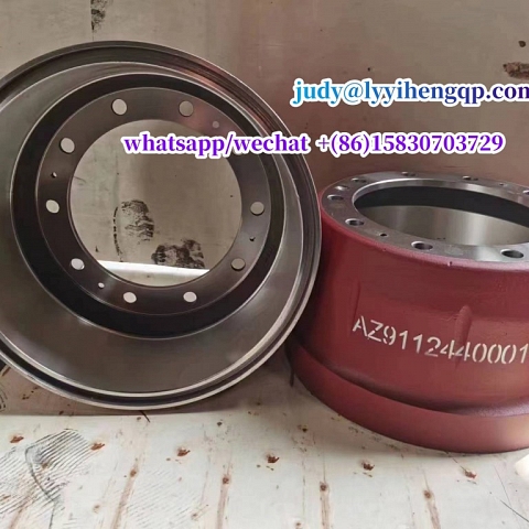 WG9231342006 Brake Drum  HOWO AZ9112440001   Truck Spare Parts supplier judy@lyyihengqp.com