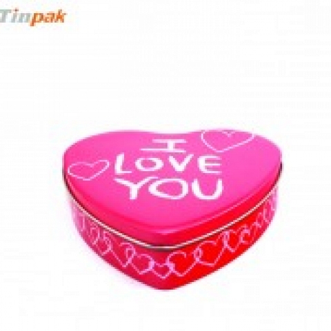 Guangdong heart shape chocolate tin box 