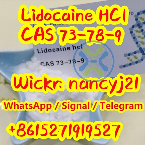 Lidocaine hydrochloride CAS73-78-9 99.9% purity  wickr me nancyj21