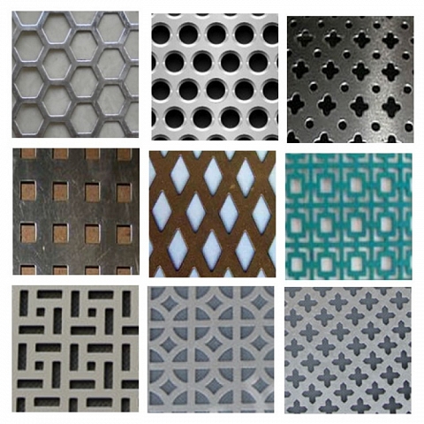 Perforated Metal Screen with Various Hole Patterns