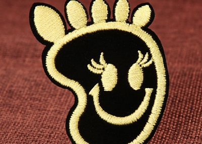 Smiling Foot Custom Patches