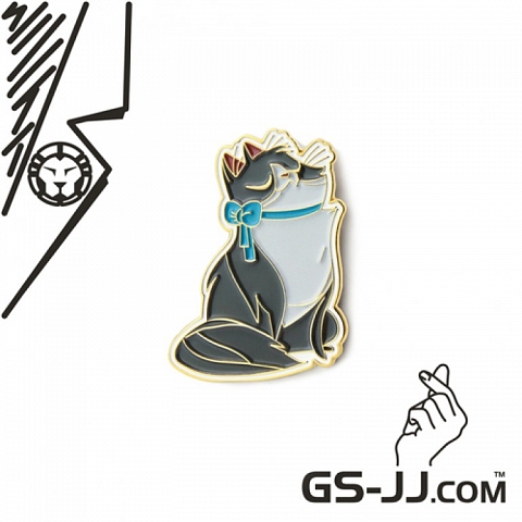 Grey Cat Lapel Pin from GS-JJ