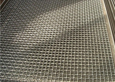 square hole crimped wire mesh for vibrating hooked screen