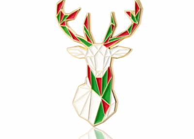 Christmas Elk Enamel Pins