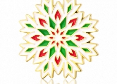 Christmas Snowflake Enamel Pins