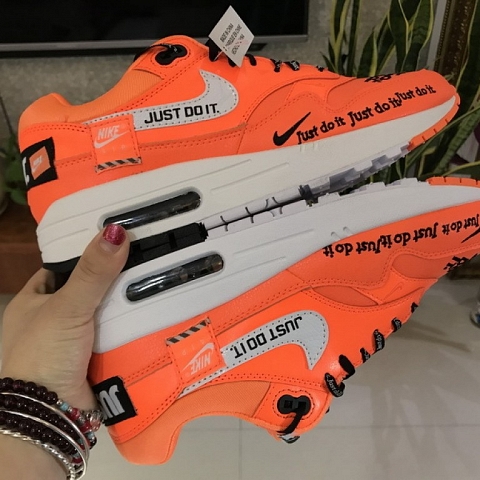 Nike Air Max 1 “Just do it ” 917691-800 in orange nike shoes on sale 50 off