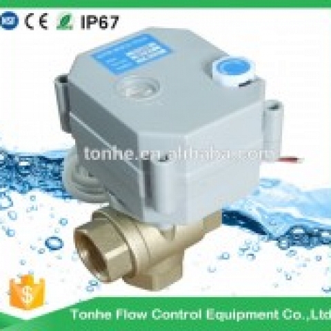 hot sale DN15 brass electric 3 way ball valve NPT/BSP 1/2'' RoHS wholesale