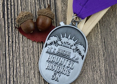 Haunted Historic 5K Race Custom Medals