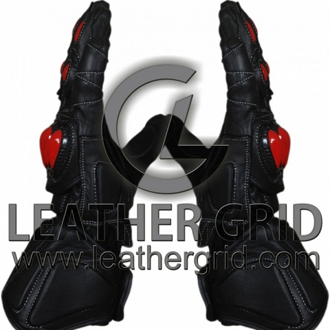 Motorbike Racing Leather Gloves