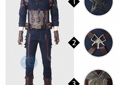 MANLUYUNXIAO Avengers Infinity War Captain America high quality cosplay costume for comic con outfit