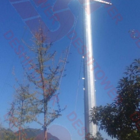 Monopole transmission line steel tower